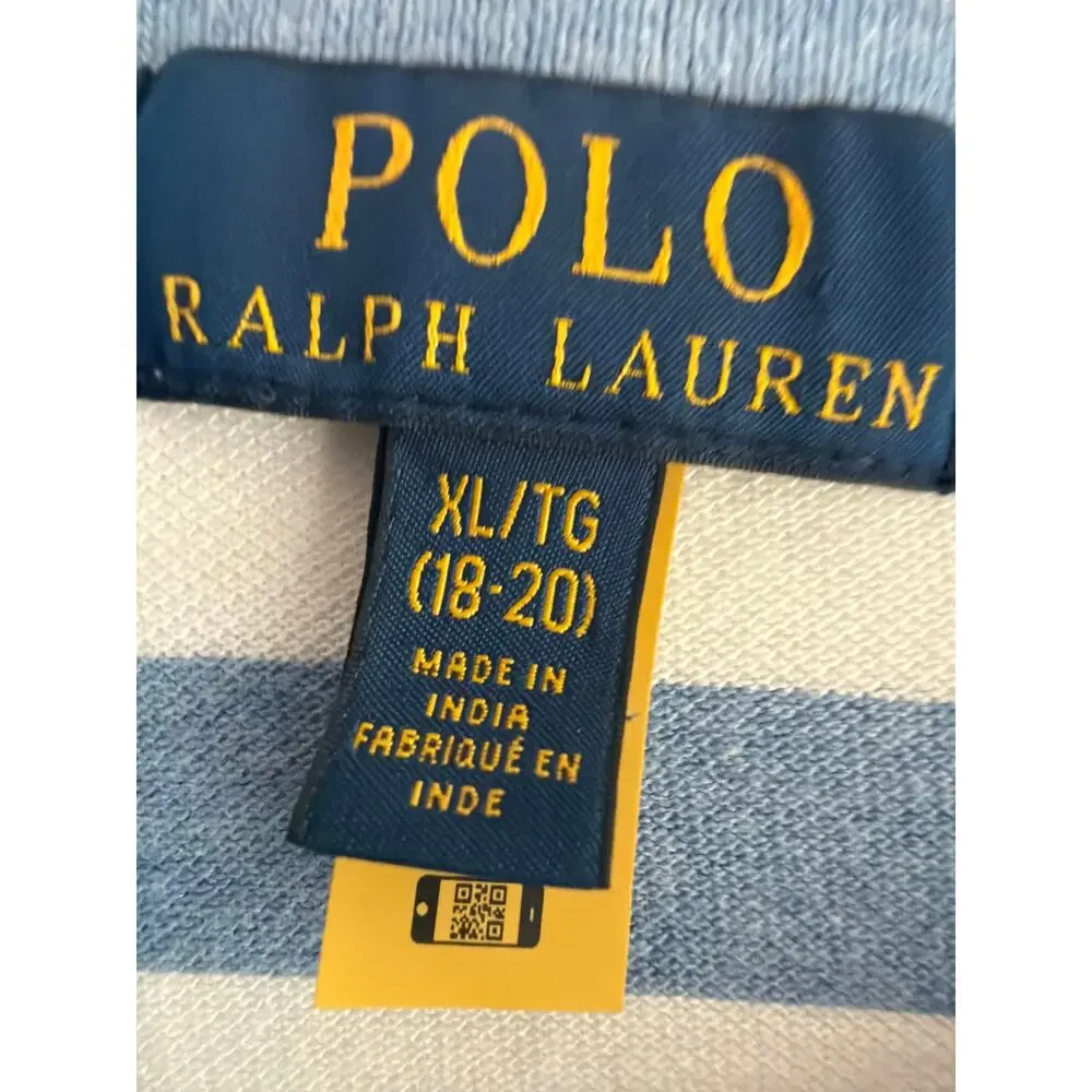 Polo Ralph Lauren Pink, Blue, Green Multicolor Stripe Polo Shirt Blue Pony